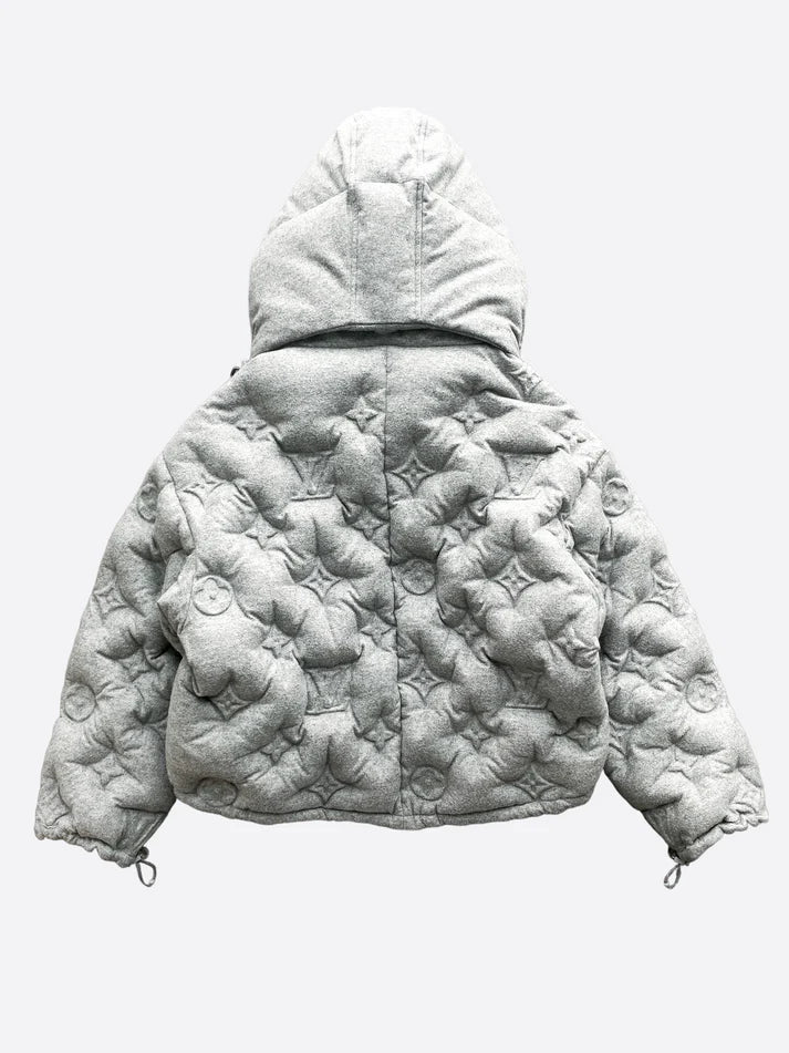 LV Grey Monogram Boyhood Puffer Jacket