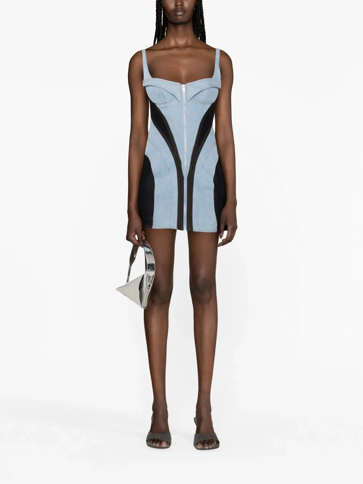 Corset denim minidress