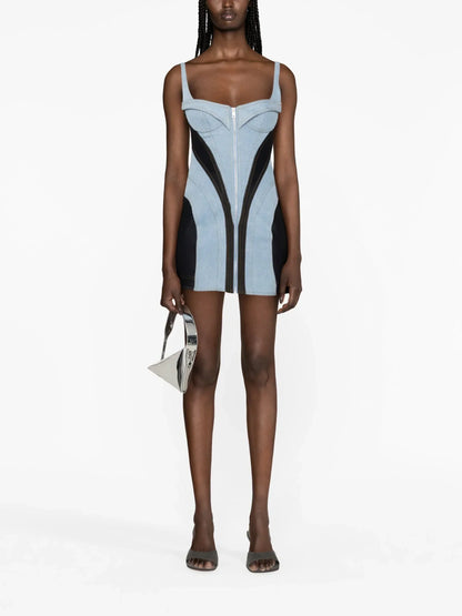 Corset denim minidress