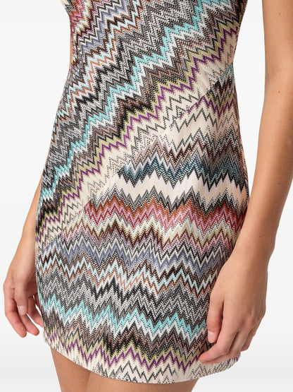 Zigzag Halterneck Mini Dress