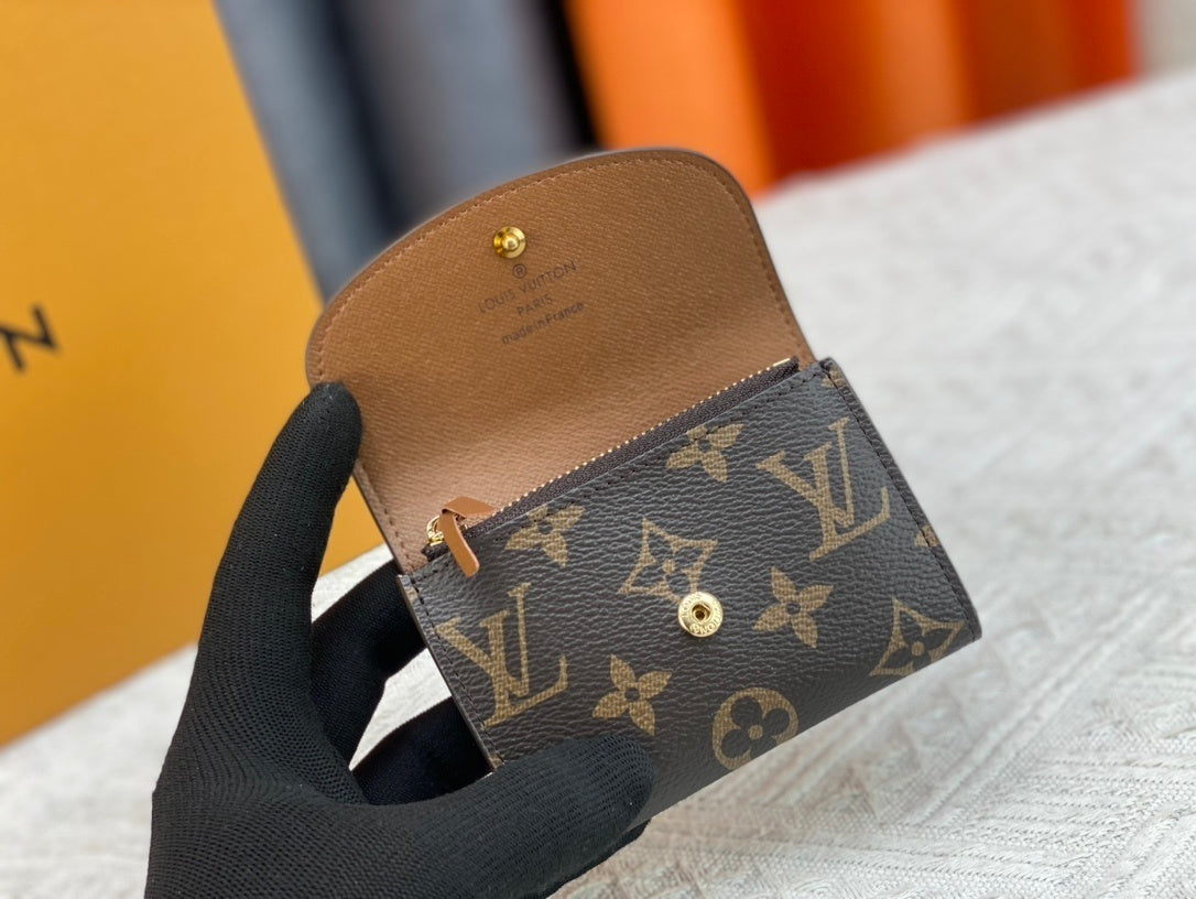 Monogram Canvas & Leather Rosalie Coin Purse for Women