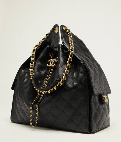 Medium 25 Hobo Bag Gold Tone Metal