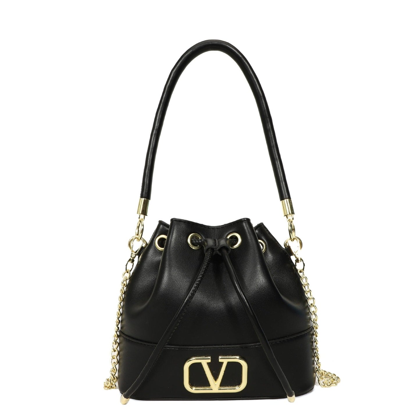 Mini Bucket Bag In Nappa With Vlogo Signature Chain With Box