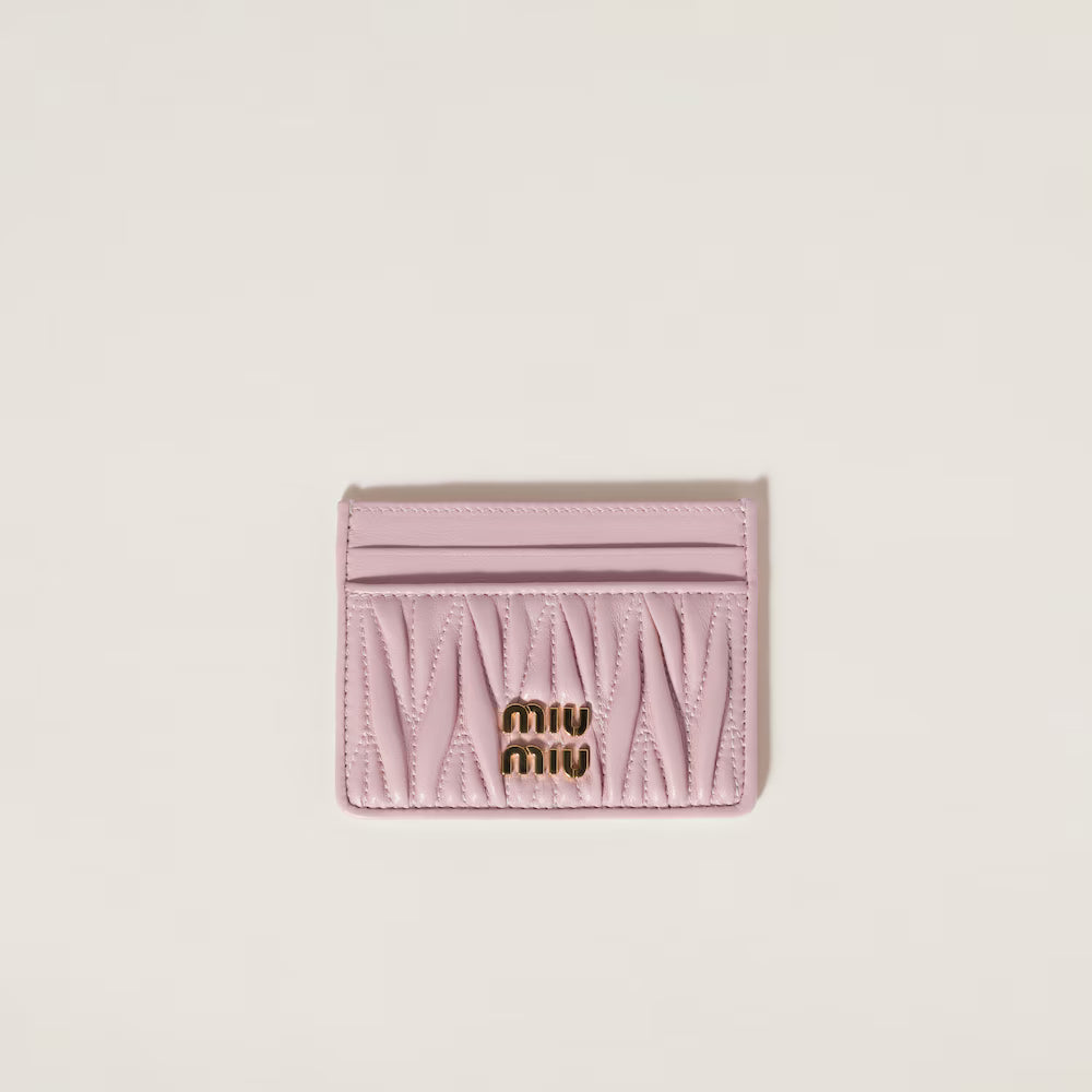 Miu Matelasse Nappa Card Holder