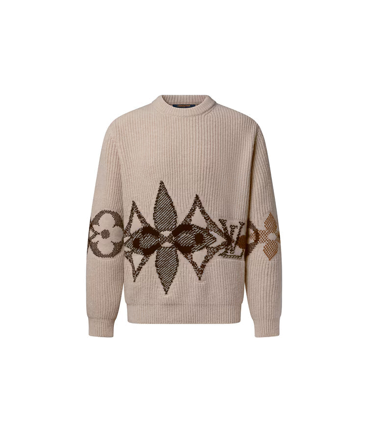 Graphic Knitted Crewneck - For Men LV